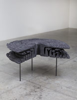 Ben Jackel / 
Hurricane (Come What May), 2012 / 
basswood and graphite / 
13 x 65 x 65 in. (33 x 165.1 x 165.1 cm) / 
Private collection