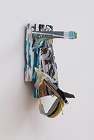 Iva Gueorguieva / 
Trophy: Eye, 2018 / 
acrylic on fabric, wood, steel, and cardboard / 
15 x 21 x 16 in. (38.1 x 53.3 x 40.6 cm)