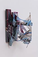 Iva Gueorguieva / 
Trophy, 2018 / 
acrylic on fabric, wood, and steel / 
21 x 29 x 21 in. (53.3 x 73.7 x 53.3 cm)