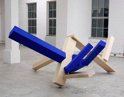 Untitled, 2004 - 2005 / 
      wood and casein / 
      58 1/2 x 109 x 104 1/2 in. (148.6 x 276.9 x 265.4 cm)