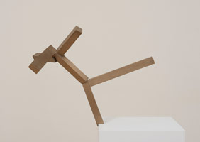 Joel Shapiro / 
Untitled, 2011 / 
bronze / 
14 7/8 x 18 x 10 in. (37.8 x 45.7 x 25.4 cm) / 
base: 44 x 9 1/2 x 11 1/2 in. (111.8 x 24.1 x 29.2 cm) / 
JS13-7