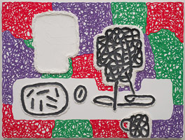 Jonathan Lasker / 
The History of Common Occurences, 2009 / 
      oil on linen / 
      30 x 40 in. (76.2 x 101.6 cm) / 
      Private collection