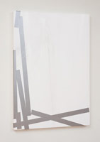 Kaz Oshiro / 
Untitled Painting (duct tape) 1, 2009  / 
acrylic on stretched canvas / 
48 x 34 x 2 1/4 in. (121.9 x 86.4 x 5.7 cm)