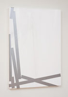 Kaz Oshiro / 
Untitled Painting (duct tape) 1, 2009  / 
acrylic on stretched canvas / 
48 x 34 x 2 1/4 in. (121.9 x 86.4 x 5.7 cm)