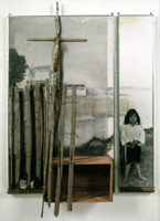 Edward & Nancy Reddin Kienholz / 
Drawing from Angel, 1990 / 
mixed media assemblage / 
70 1/4 x 49 1/2 x 12 1/4 in. (diptych) / 
(78.43 x 125.73 x 31.11 cm)