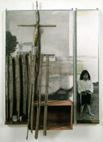 Edward & Nancy Reddin Kienholz / 
Drawing from Angel, 1990 / 
mixed media assemblage / 
70 1/4 x 49 1/2 x 12 1/4 in. (diptych) / 
(78.43 x 125.73 x 31.11 cm)