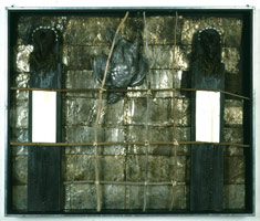 Edward & Nancy Reddin Kienholz / 
Drawing from Methenge #1, 1991 / 
mixed media assemblage / 
35 x 41 3/4 x 4 1/4 in. (88.9 x 106.04 x 10.79 cm)