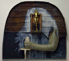 Edward & Nancy Reddin Kienholz / 
Jack and Jill Jill, 1991 / 
mixed media assemblage / 
32 x 35 x 6 1/2 in. (81.3 x 88.9 x 16.5 cm)