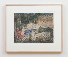 Leon Kossoff / 
Cephalus and Aurora, 1985 / 
hand-watercolored etching, aquatint / 
22 1/8 x 30 in. (56.2 x 76.2 cm) / 
LK02-104