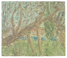 Leon Kossoff / 
Cherry Tree, Winter, 2007 / 
oil on board / 
36 1/4 x 42 3/4 in. (92.1 x 108.6 cm)