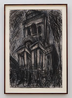 Leon Kossoff / 
Christchurch, Spitalfields No. 1, 1990 / 
charcoal and pastel on paper / 
39 1/4 x 26 1/2 in. (99.7 x 67.3 cm) / 
Inv# LK22-002