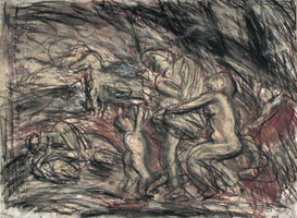 From Poussin: Cephalus and Aurora / 
      Pastel, charcoal and ink on paper / 
      57.8 x 74.9 cm / 
      Private collection 