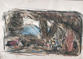 From Goya: Making Shot in the Sierra de Tardienta / 
      Coloured chalks on paper / 
      42 x 59.5 cm