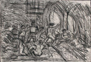 From Goya: The Madhouse / 
      Black chalk on paper / 
      55.7 x 81.2 cm