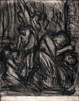 From Cézanne: Christ in Limbo / 
      Black chalk on paper / 
      72.5 x 56.5 cm