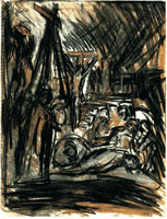 From Rembrandt: The Lamentation over the Dead Christ / 
      Black, white and brown chalks / 
      32 x 24.6 cm  / 
      The British Museum, London (1995–5–6–15)