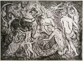 From Rubens: Minerva protects Pax from Mars  / 
      Etching / 
      image 41 x 57 cm