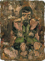 From Velázquez: Don Sebastián de Morra, mid 1980s / 
      Oil on board  / 
      42 x 31.7 cm