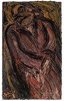 Leon Kossoff / 
Seated Woman, 1957 / 
oil on board / 
61 x 36 1/2 in. (154.9 x 92.7 cm)