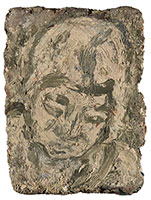 Leon Kossoff / 
Small Head of Peggy, 1969 / 
oil on board / 
11 3/4 x 8 1/2 in. (29.8 x 21.6 cm)