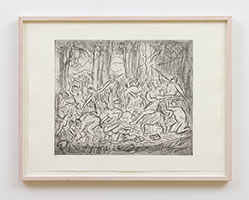 Leon Kossoff / 
The Triumph of Pan No. 3, 1998 / 
etching and aquatint / 
22 1/2 x 29 1/2 in. (57.2 x 74.9 cm) / 
Edition 1 of 20 / 
LK99-56m.1