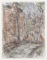 Leon Kossoff / 
Arnold Circus, 2008-2010 / 
charcoal and pastel on paper / 
25 1/2 x 19 3/4 in. (65 x 50 cm) / 
 / 
Catalogue plate number 85