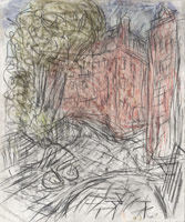 Leon Kossoff / 
Arnold Circus, 2012 / 
charcoal and pastel on paper / 
23 5/8 x 20 in. (60.5 x 51 cm) / 
 / 
Catalogue plate number 92