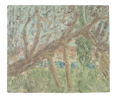 Leon Kossoff / 
Cherry Tree, Winter, 2006-2007 / 
oil on board / 
36 x 42 in. (91.5 x 107 cm) / 
 / 
Catalogue plate number 73