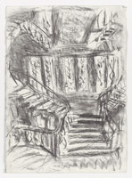 Leon Kossoff / 
Midland Hotel Staircase, 2005 / 
charcoal on paper / 
27 1/2 x 19 3/4 in. (70 x 50 cm) / 
 / 
Catalogue plate number 71