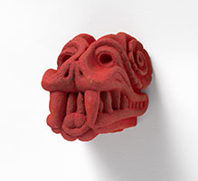 Luis Bermudez / 
La Cabeza (Alter Ego VII), 2011-2012 / 
castable refractory / 
 8 x 7 x 8 1/2 in. (20.3 x 17.8 x 21.6 cm)