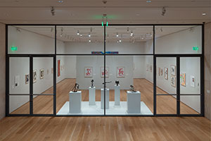 Installation view / 
Mark di Suvero: Steel Like Paper / 
Nasher Sculpture Center, Dallas, 28 Jan - 27 Aug 2023 / 
Photo: Kevin Todora, courtesy Nasher Sculpture Center / 
Art © Mark di Suvero