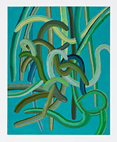 Matt Wedel / 
Flower Tree (Hawaii), 2023 / 
gouache and pen on paper / 
14 x 11 in. (35.6 x 27.9 cm) / 
Framed: 17 1/4 x 14 1/4 in. (43.8 x 36.2 cm) / 
MW23-033