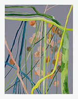 Matt Wedel / 
Flower Tree (Hawaii), 2023 / 
gouache and pen on paper / 
12 x 9 in. (30.5 x 22.9 cm) / 
Framed: 15 1/4 x 12 1/4 in. (38.7 x 31.1 cm) / 
MW23-039