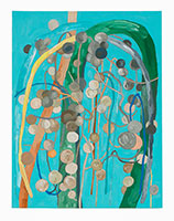 Matt Wedel / 
Flower Tree (Hawaii), 2023 / 
gouache and pen on paper / 
12 x 9 in. (30.5 x 22.9 cm) / 
MW23-04