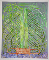 Matt Wedel / 
Potted Plant, 2021 / 
gouache on paper / 
Image: 17 x 14 in. (43.2 x 35.6 cm) / 
Framed: 20 7/8 x 17 7/8 in. (53 x 45.4 cm) / 
MW21-034