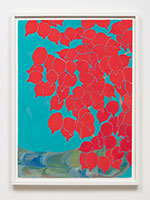 Matt Wedel / 
Potted Plant, 2020 / 
gouache on paper / 
Paper: 44 1/2 x 32 1/2 in. (113 x 82.6 cm) / 
Framed: 48 5/8 x 36 1/8 in. (123.5 x 91.8 cm) / 
MW21-065