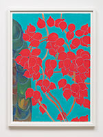 Matt Wedel / 
Potted Plant, 2020 / 
gouache on paper / 
Paper: 44 1/2 x 32 in. (113 x 81.3 cm) / 
Framed: 48 5/8 x 36 1/8 in. (123.5 x 91.8 cm) / 
MW21-066