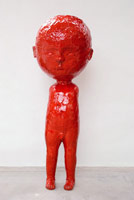 Matt Wedel / 
Child, 2008 / 
fired clay and glaze  / 
60 x 20 x 22 in. (152.4 x 50.8 x 55.9 cm) / 
Private collection 