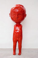 Matt Wedel / 
Child, 2008 / 
fired clay and glaze  / 
60 x 20 x 22 in. (152.4 x 50.8 x 55.9 cm) / 
Private collection 