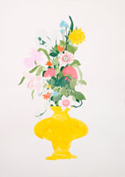 Matt Wedel / 
flowers, 2008 / 
gouache, pen on paper / 
42 x 30 in. (106.7 x 76.2 cm) / 
Private collection 