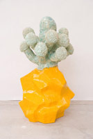Matt Wedel / 
Flower Tree, 2008 / 
fired clay and glaze / 
32 x 14 x 16 in. (81.3 x 35.6 x 40.6 cm) / 
Private collection 