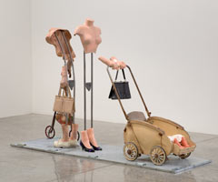 Nancy Reddin Kienholz /  
Cradle to Grave, 2002 /  
mixed media assemblage /  
62 x 95 2/3 x 27 1/2 in. (111.1 x 129.5 x 27.9 cm)
 