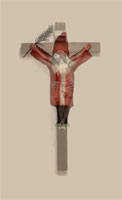 Nancy Reddin Kienholz / 
Santa Christ, March 5, 2007 / 
lenticular (mixed media) / 
57 1/2 x 35 x 1 inches (146.1 x 88.9 x 2.5 cm)
 