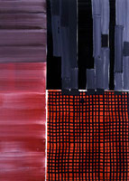Juan Uslé / 
 Notte (El Encuentro), 1999 / 
vinyl, dispersion, dried pigment / 
22 x 16 in. (56 x 41 cm.) / 
Private collection 
