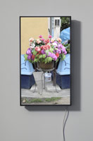 Owen Kydd / 
Two-Way Polyester Flowers, 2013 / 
video on 40 in display with media player / 
Edition 2 of 3, 2 A.P. 
