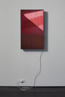 Owen Kydd / 
Red Wall, Three Parts, 2013 / 
video on 40 in display with media player  / Edition 2 of 3, 2 A.P.