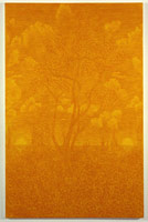 Mary Beyt / 
Untitled (MB131) (orange), 1994 / 
oil on canvas / 
84 x 54 in (213.4 x 137.2 cm) / 
Private collection
