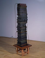 books, 1993 / 
cast bronze and water / 
65 x 18 x 18 in (165.1 x 45.7 x 45.7 cm) / 
Private collection