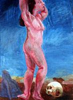 Charles Garabedian /  
Prehistoric Figure, 1978 - 1980 /  
acrylic on canvas /  
40 x 30 in (101.6 x 76.2 cm) /  
Collection of the Museum of Contemporary Art, 
San Diego, La Jolla, CA