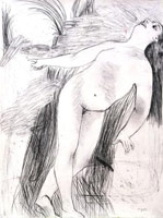 Charles Garabedian /   
Prehistoric Figure (female), 1981 /  
charcoal on paper /  
40 x 30 in (101.6 x 76.2 cm) / 
Private collection